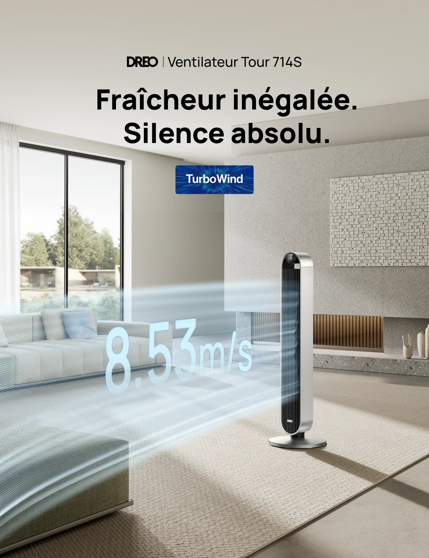 Ventilateur Colonne Intelligent   – Le souffle de la modernité.