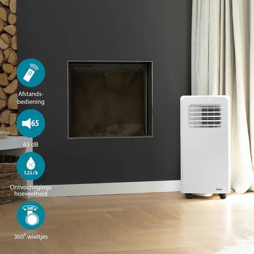 Climatiseur mobile Tristar AC-5529 9 000 BTU – Climatiseur,déshumidificateur 3-en-1 – Pour des pièces jusqu'à 34 m² – Minuterie – Blanc
