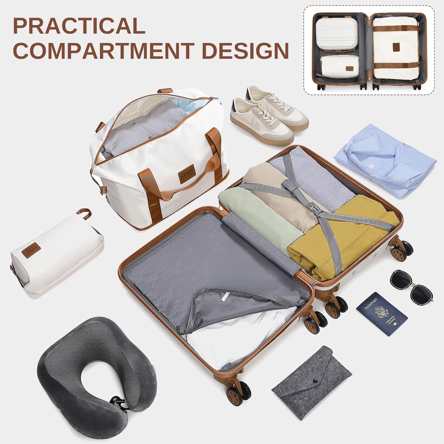 Set de 6 Valises de Voyage Rigide (55/65/74cm)