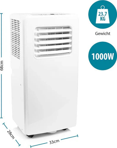 Climatiseur mobile Tristar AC-5529 9 000 BTU – Climatiseur,déshumidificateur 3-en-1 – Pour des pièces jusqu'à 34 m² – Minuterie – Blanc