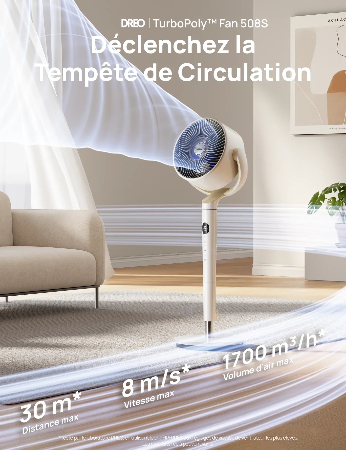 Ventilateur Pivotant Intelligent  TurboPoly™  – L’Air, enfin réinventé.