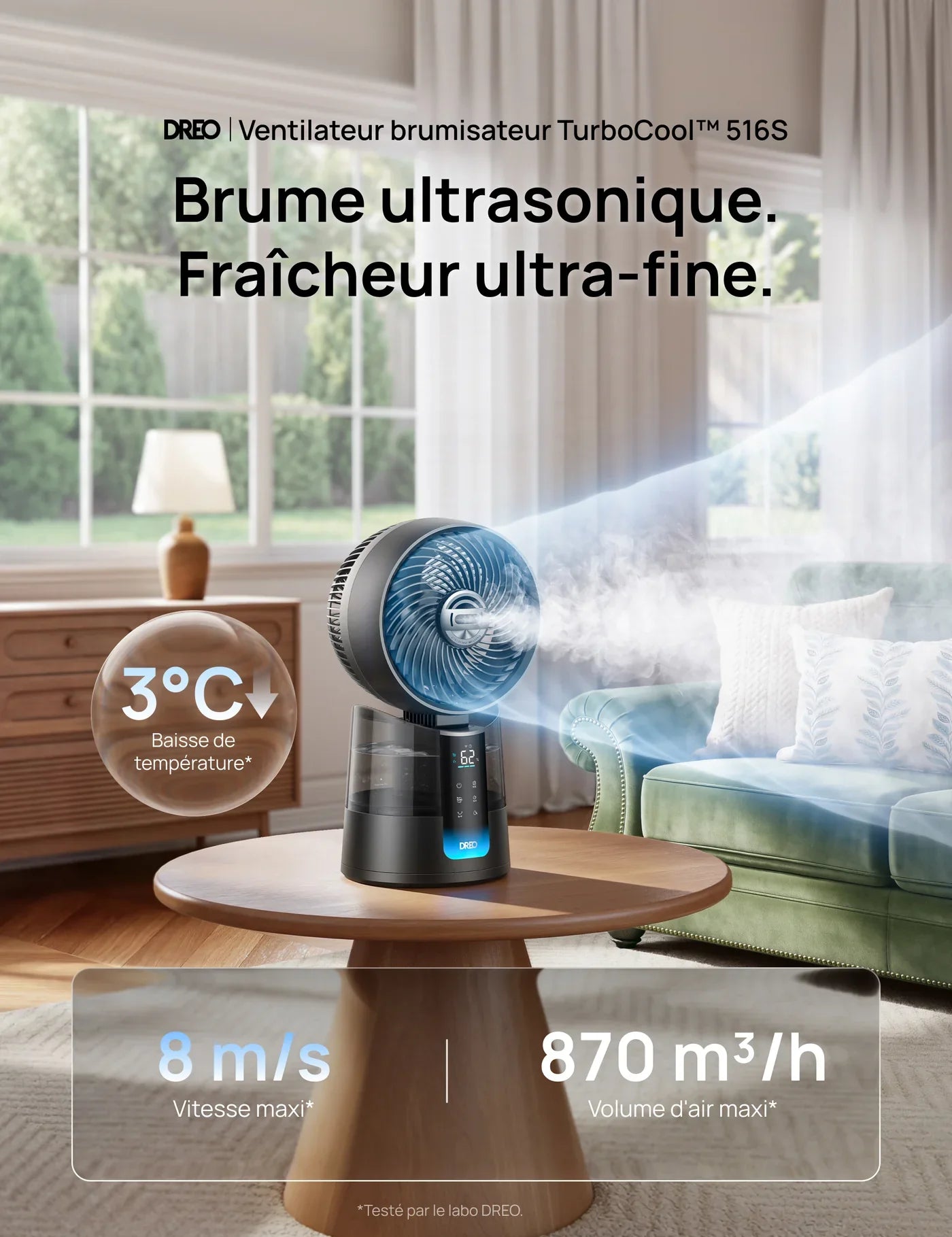 Ventilateur brumisateur TurboCool™ 516S